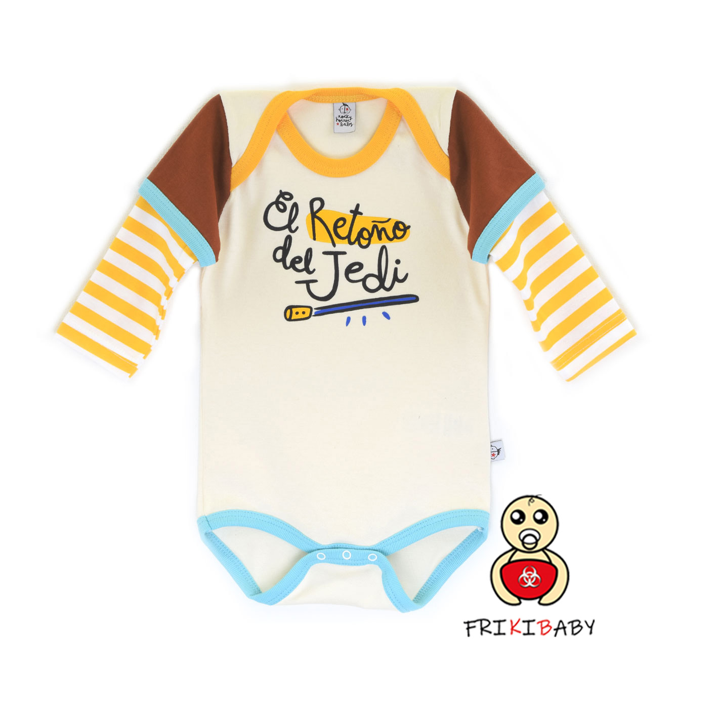 Body De Bebe De Manga Larga Retono Del Jedi Frikibaby Es